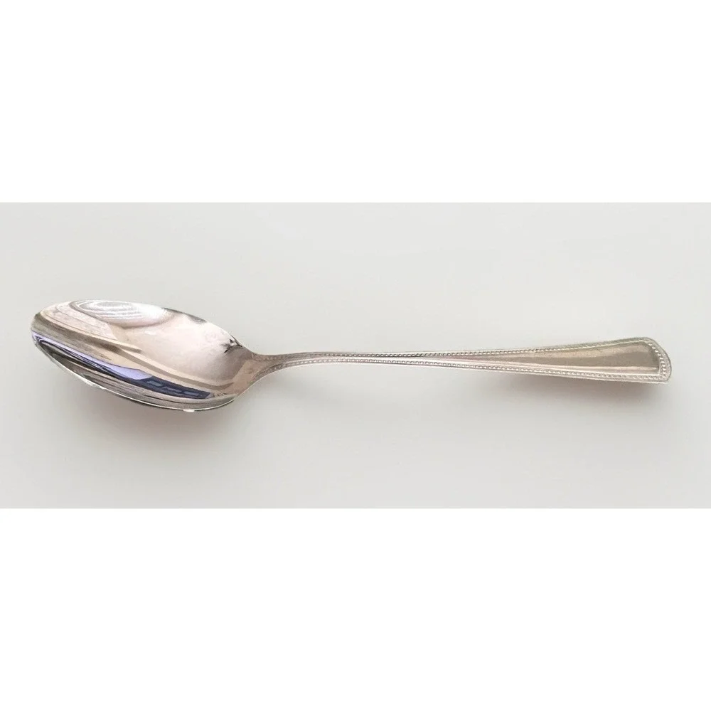 Crestware Stainless Teaspoons Beaded Edge Glossy 6